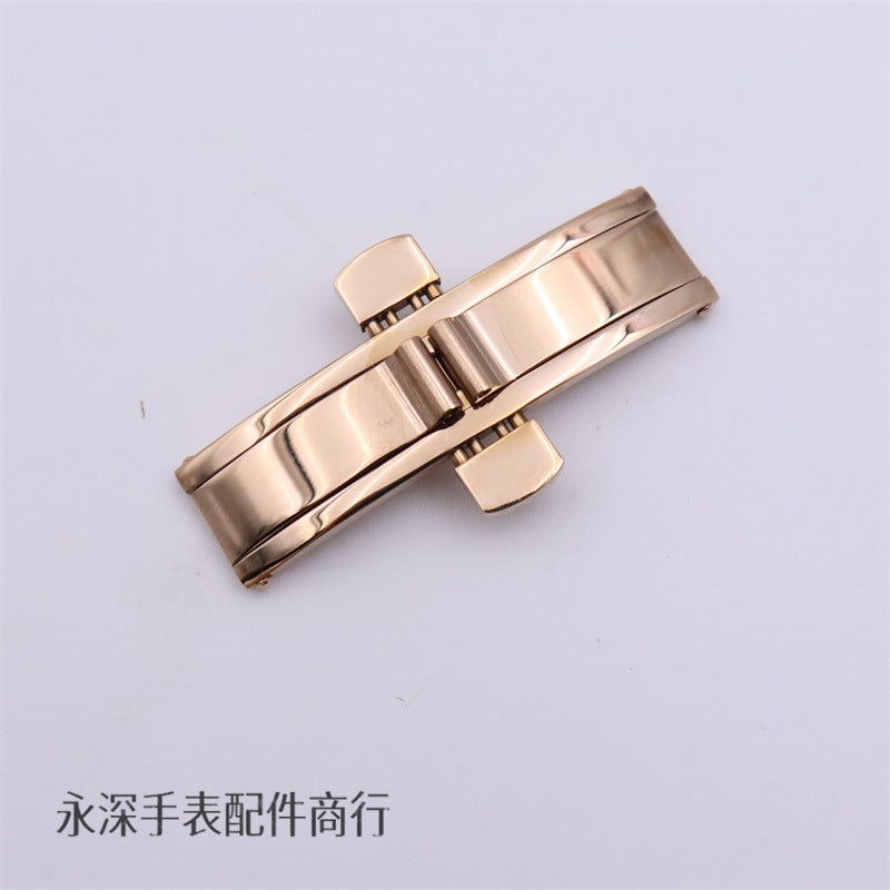 Watch Buckle Accessories Stainless Steel L2 Butterfly Buckle Double Press Foldableing Buckle Steel Belt Connecting Buckle Men'S And Women'S Watch Chain Buckle - Image 1